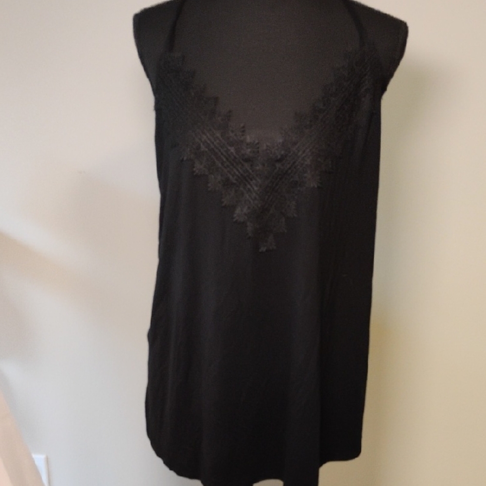 Nine Britton Black Cami with Lace Detail